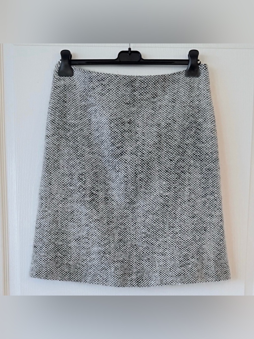 KULSON Wool/Angora Black and White A-Line Skirt